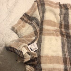 Plaid infinity scarf. New with tags